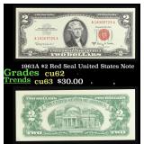 1963A $2 Red Seal United States Note Grades Select