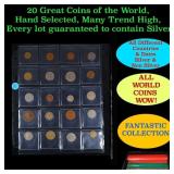 20 Great Coins of the World, hand selected, many t