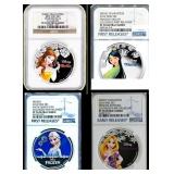 *Highlight* NGC NGC 2015-2016 4 Silver Coin DISNEY