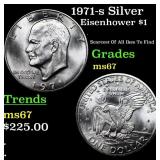 1971-s Silver Eisenhower Dollar $1 Grades GEM++ Un
