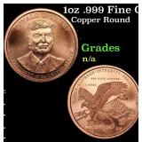 1oz .999 Fine Copper Bullion Round - Donald J. Tru