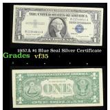 1957A $1 Blue Seal Silver Certificate Grades vf++