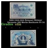 1908 (1918-1922 Reissue) Weimar Germany 100 Marks
