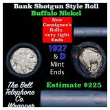 Buffalo Nickel Shotgun Roll in Old Bank Style 