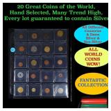 20 Great Coins of the World, hand selected, many t