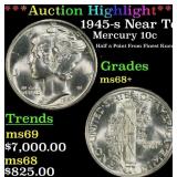 *Highlight* 1945-s Mercury Dime Near Top Pop! 10c