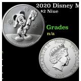 2020 Disney Mickey Christmas 1oz .999 Silver $2 Ne