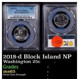 PCGS 2018-d Block Island NP Washington Quarter 25c