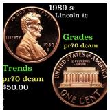 1989-s Proof Lincoln Cent 1c Grades GEM++ Proof De