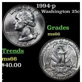 1994-p Washington Quarter 25c Grades GEM+ Unc
