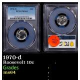 PCGS 1970-d Roosevelt Dime 10c ms64 PCGS