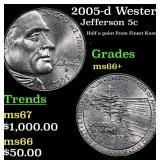 2005-d Western Waters Jefferson Nickel Westward Jo