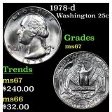1978-d Washington Quarter 25c Grades GEM++ Unc
