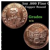 1oz .999 Fine Copper Bullion Round - Memento Mori