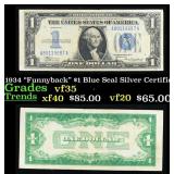 1934 "Funnyback" $1 Blue Seal Silver Certificate G