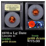 1970-s Lg Date Proof Lincoln Cent 1c GEM++ Proof D