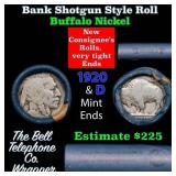 Buffalo Nickel Shotgun Roll in Old Bank Style 