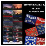 2009-2015 Mint Set Run 204 Coins 7 Complete Sets