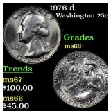 1976-d Washington Quarter 25c Grades GEM++ Unc
