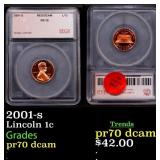 2001-s Proof Lincoln Cent 1c pr70 dcam SEGS