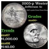 2005-p Western Waters Jefferson Nickel Westward Jo