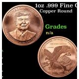 1oz .999 Fine Copper Bullion Round - Donald J. Tru