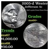 2005-d Western Waters Jefferson Nickel Westward Jo