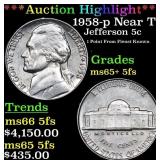 ***Auction Highlight*** 1958-p Jefferson Nickel Ne