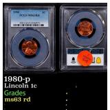 PCGS 1980-p Lincoln Cent 1c ms63 rd PCGS