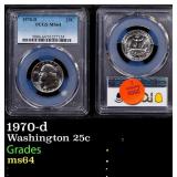 PCGS 1970-d Washington Quarter 25c ms64 PCGS