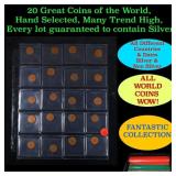 20 Great Coins of the World, hand selected, many t