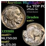 *Highlight* 1936-s Buffalo Nickel TOP POP! 5c ms67