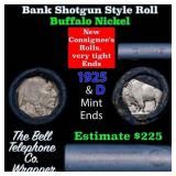 Buffalo Nickel Shotgun Roll in Old Bank Style 