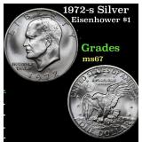 1972-s Silver Eisenhower Dollar 1 Grades GEM++ Unc