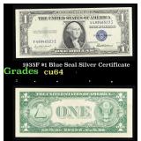 1935F $1 Blue Seal Silver Certificate Grades Choic
