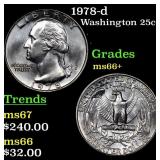 1978-d Washington Quarter 25c Grades GEM++ Unc
