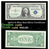 1957A $1 Blue Seal Silver Certificate Grades Gem+