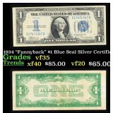 1934 "Funnyback" $1 Blue Seal Silver Certificate G