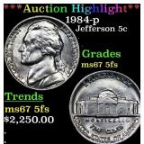 ***Auction Highlight*** 1984-p Jefferson Nickel 5c