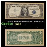 1957A $1 Blue Seal Silver Certificate Grades Selec