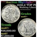 *Highlight* 1938-d Walking Liberty Half Dollar TOP