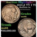 *Highlight* 1913-d TY I Buffalo Nickel TOP POP! 5c
