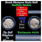 Buffalo Nickel Shotgun Roll in Old Bank Style 