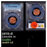 PCGS 1970-d Lincoln Cent 1c ms63 rd PCGS