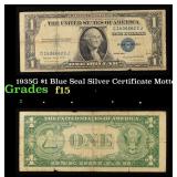 1935G $1 Blue Seal Silver Certificate Grades f+ Mo