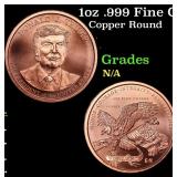 1oz .999 Fine Copper Bullion Round - Donald J Trum