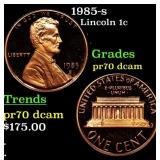 1985-s Proof Lincoln Cent 1c Grades GEM++ Proof De