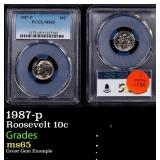 PCGS 1987-p Roosevelt Dime 10c ms65 PCGS