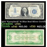 1934 "Funnyback" $1 Blue Seal Silver Certificate G