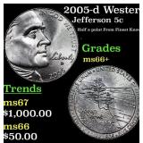 2005-d Western Waters Jefferson Nickel Westward Jo